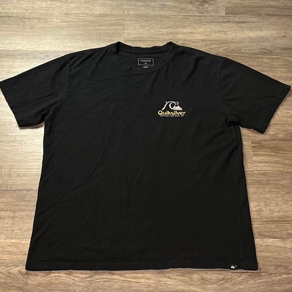 QuikSilver Black Vintage Graphic Surf Sportswear Shirt size large
